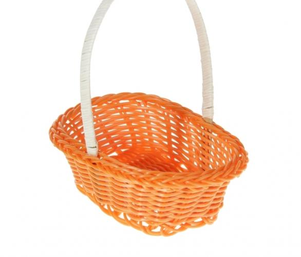 Корзинка декоративная с ручкой Оранжевая