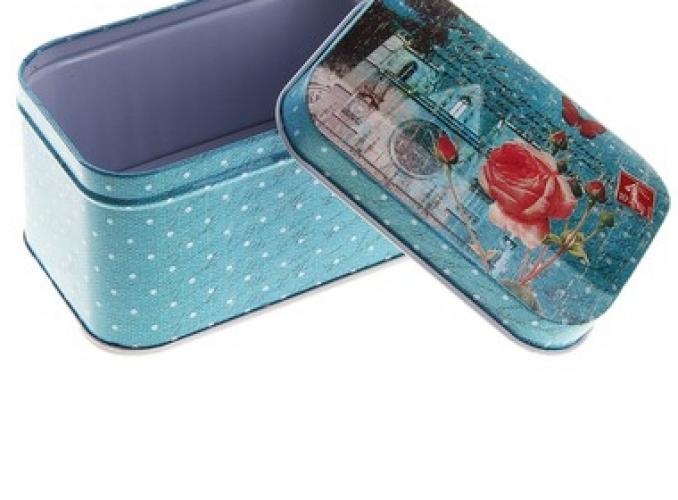 Шкатулка Роза на голубом