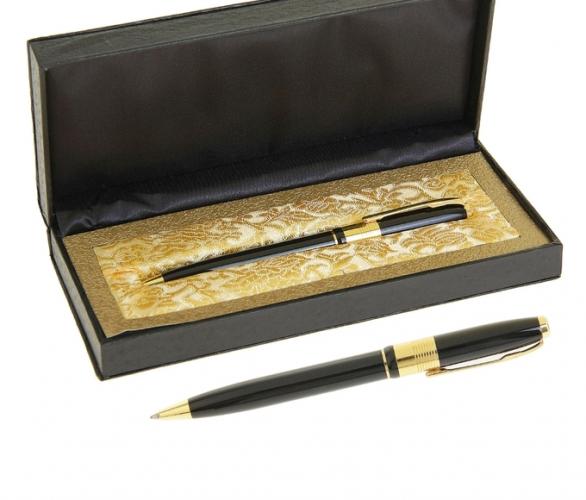 Ручка шариковая подарочная в кожзам футляре поворотная Босс