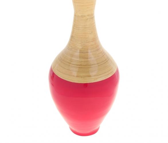 Ваза интерьерная Розовый глянец, из бамбука
