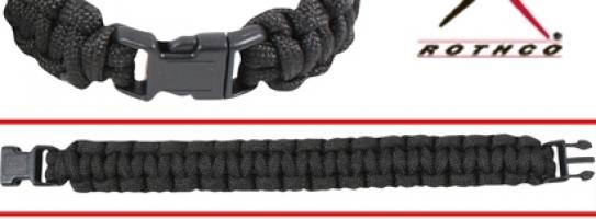 Черный браслет из паракорда 