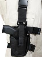 Черная кобура на ногу DELUXE 