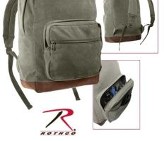 Хлопковый оливковый рюкзак 