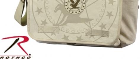 Винтажная сумка Хаки с эмблемой 