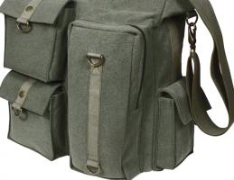 Винтажная оливковая сумка 