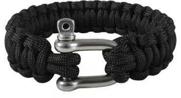 Черный браслет из паракорда 