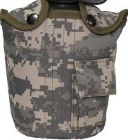 Фляга армейская пластиковая MFH л с чехлом ACU