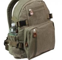 Винтажный мини-рюкзак оливковый 