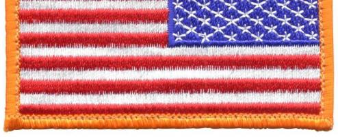 Зеркальная нашивка флаг США 