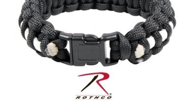 Черно-белый браслет из паракорда 