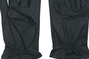 Кожаные черные перчатки 