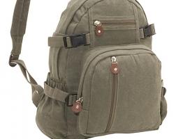 Винтажный оливковый рюкзак 